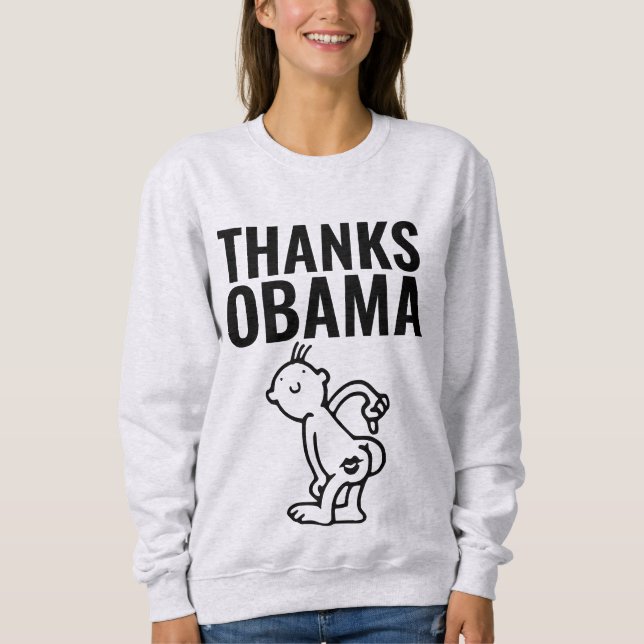Sweatshirt Chemises drôles MERCI OBAMA (Devant)
