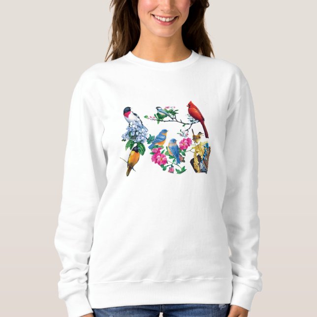 Sweatshirt Chemises longues pour oiseaux de jardin (Devant)