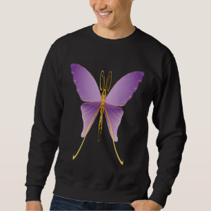 Sweatshirt Chemises pourpres d'un grandes papillon