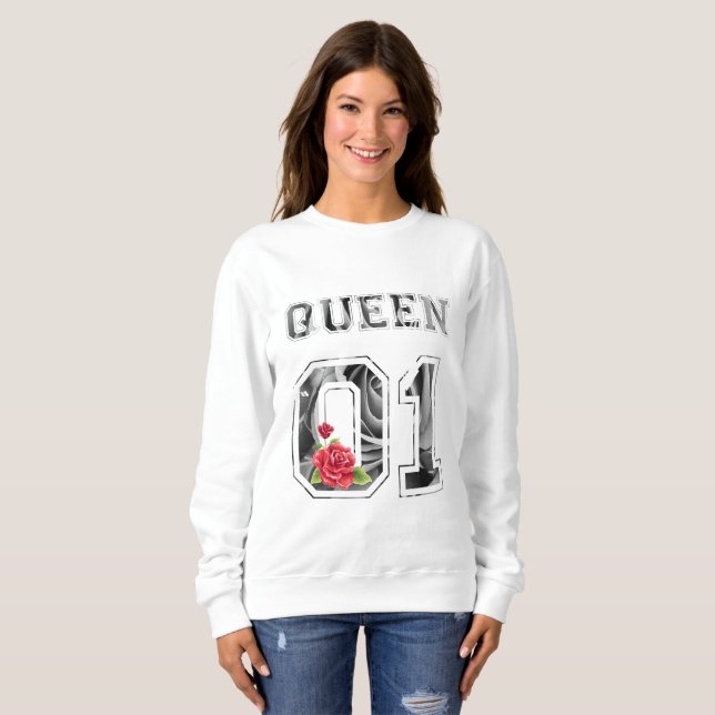 Sweatshirt Chemises royales et queen (Devant entier)