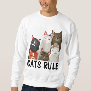 SWEATSHIRT CHEMISES T-SHIRT CHAT, LES CHATS RÈGNENT