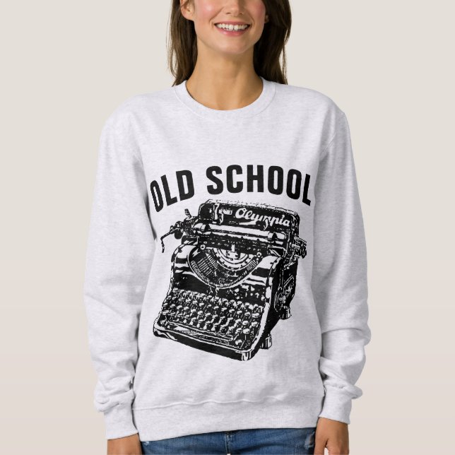 SWEATSHIRT CHEMISES VINTAGE MACHINE À ÉCRIRE ÉCOLE RETRO (Devant)