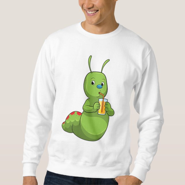 Sweatshirt Chenille avec verre de jus d'orange (Devant)