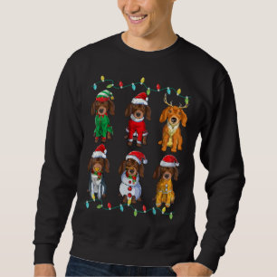 Sweatshirt Cher Dachshund Chien Père Noël Elf Reinder Noël