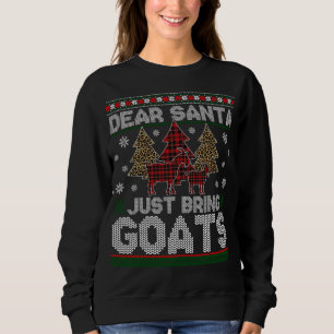 Sweatshirt Cher Père Noël Apporte juste des chèvres Arbre de 
