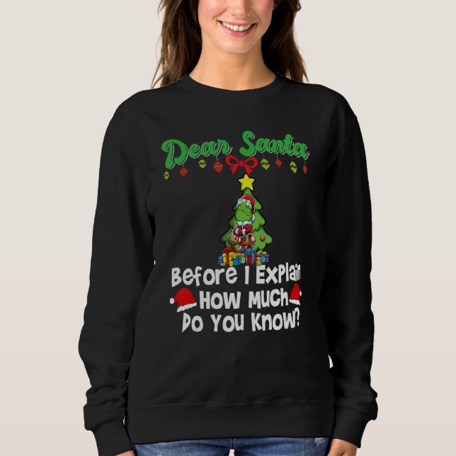 Sweatshirt Cher Père Noël avant que j'explique combien en sav (Devant)