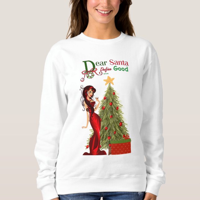 Sweatshirt Cher Père Noël définir le bien (Devant)