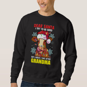Sweatshirt Cher Père Noël j'ai essayé d'être sage mais je res