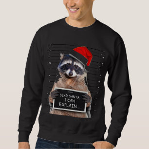 Sweatshirt Cher Père Noël, Je Peux Expliquer Drôle Raccoon De