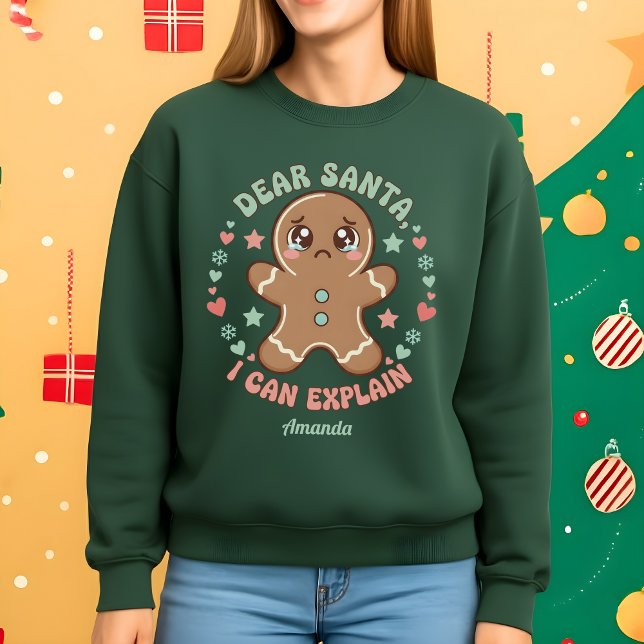 Sweatshirt Cher Père Noël, je peux expliquer Funny Noël (Créateur téléchargé)