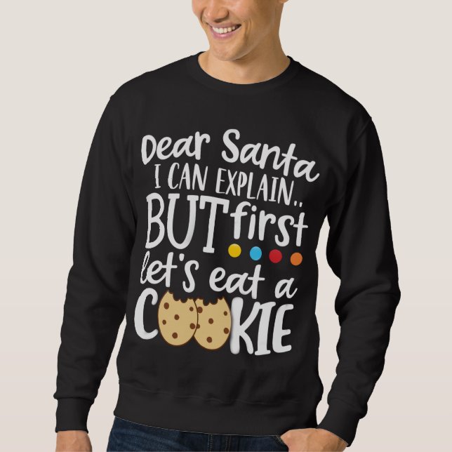 Sweatshirt Cher Père Noël, je peux expliquer Noël mignon (Devant)