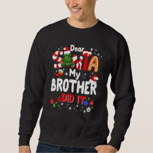 Sweatshirt Cher Père Noël Mon Frère L'A Fait Noël Garçons Enf