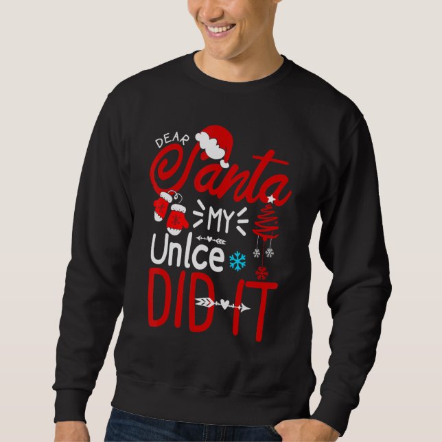 Sweatshirt Cher Père Noël, Mon Unité L'A Fait Drôle Famille D (Devant)