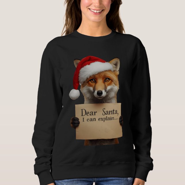 Sweatshirt . Cher T-Shirt Chien Père Noël (Devant)