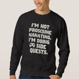 Sweatshirt Chercheur de Quêtes Latérales Professionnel Drôle