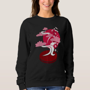 Sweatshirt Cherry Blossom japonais Art Zen Bouddhiste Bonsai 