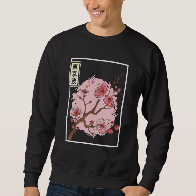 Sweatshirt Cherry Blossom Japonais Sakura Tree Japon Aestheti (Devant)