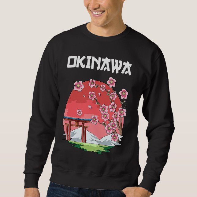 Sweatshirt Cherry Blossom Sakura  Okinawa Japan (Devant)