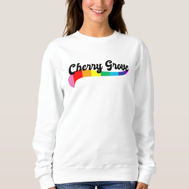 Sweatshirt Cherry Grove Fire Island NY logo arc-en-ciel LGBTQ (Devant)