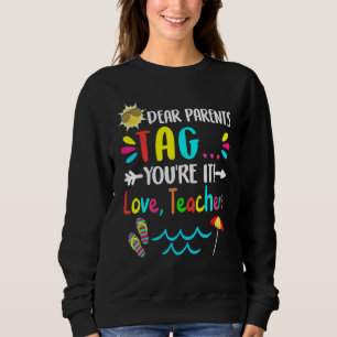 Sweatshirt Chers parents Étiquette Vous êtes ça l'amour Ensei