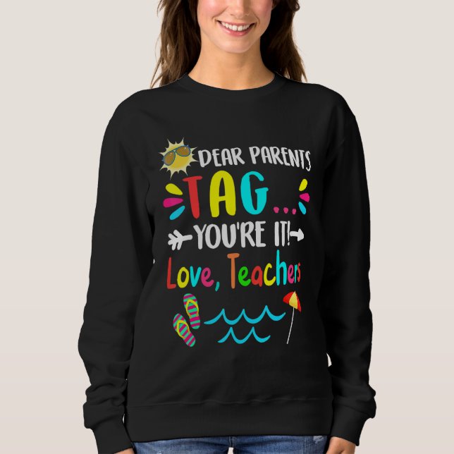 Sweatshirt Chers parents Étiquette Vous êtes ça l'amour Ensei (Devant)
