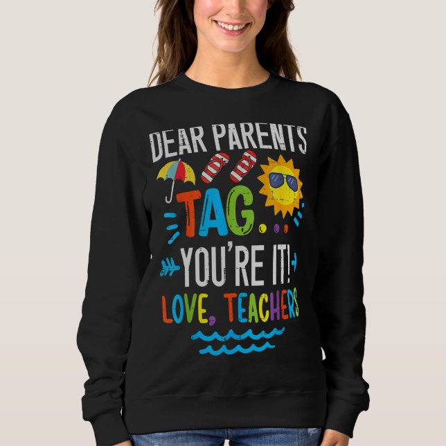Sweatshirt Chers parents Étiquette Vous êtes ça l'amour Ensei (Devant)