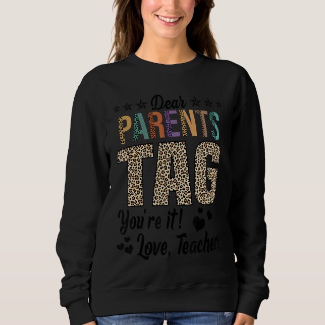 Sweatshirt Chers parents Étiquette Vous êtes ça l'amour Ensei (Devant)