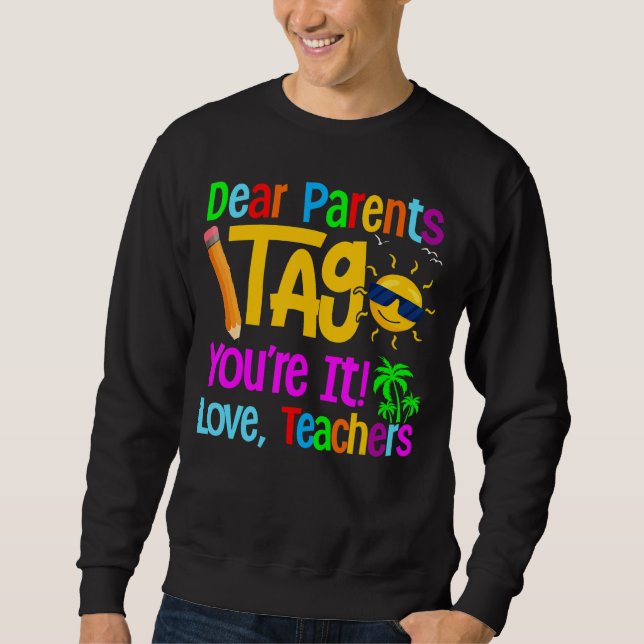 Sweatshirt Chers parents Étiquette Vous êtes ça l'amour Ensei (Devant)