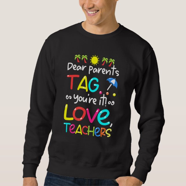 Sweatshirt Chers parents Étiquette Vous êtes ça l'amour Ensei (Devant)