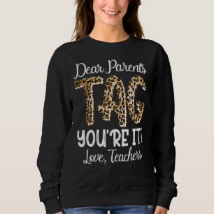 Sweatshirt Chers parents Étiquette Vous êtes ça l'amour Ensei