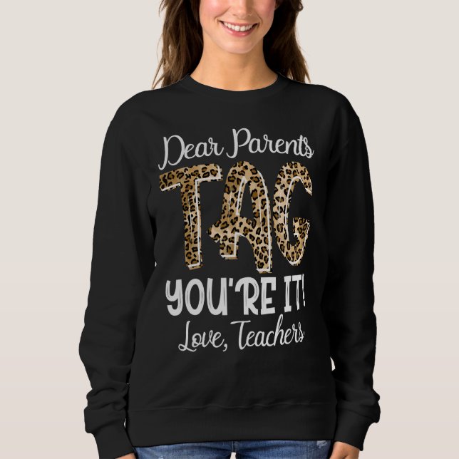 Sweatshirt Chers parents Étiquette Vous êtes ça l'amour Ensei (Devant)