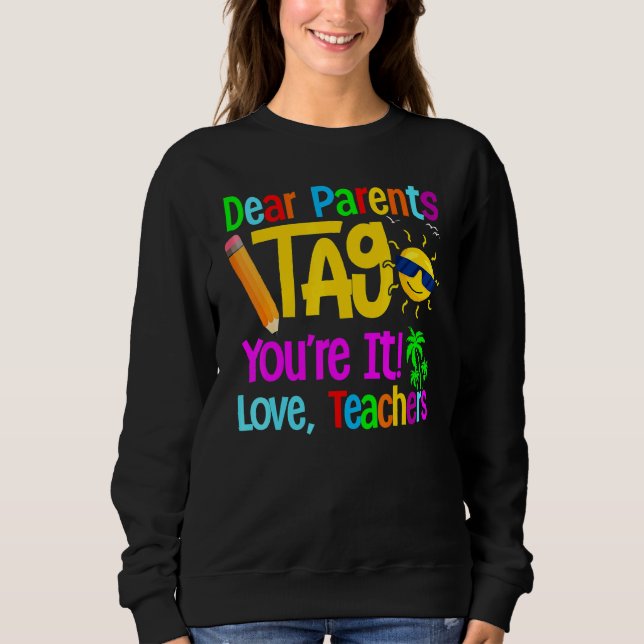 Sweatshirt Chers parents Étiquette Vous êtes ça l'amour Ensei (Devant)