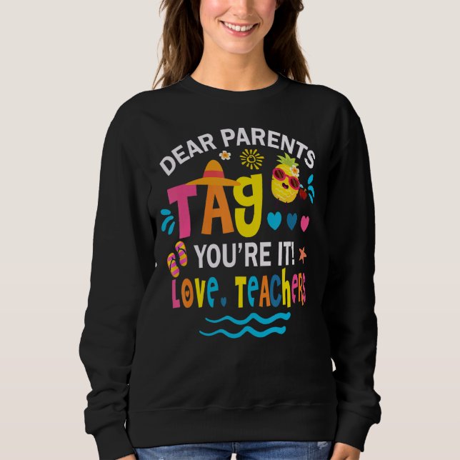Sweatshirt Chers parents Étiquette Vous êtes ça l'amour Ensei (Devant)