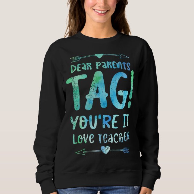 Sweatshirt Chers parents Étiquette Vous êtes ça l'amour Ensei (Devant)