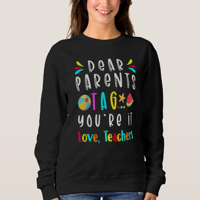 Sweatshirt Chers parents Étiquette Vous êtes ça l'amour Ensei (Devant)