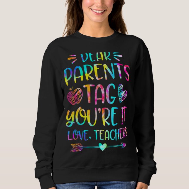 Sweatshirt Chers parents Étiquette Vous êtes ça l'amour Ensei (Devant)