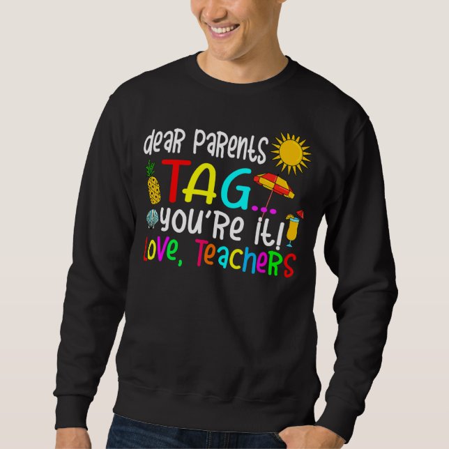 Sweatshirt Chers parents Étiquette Vous êtes ça l'amour Ensei (Devant)