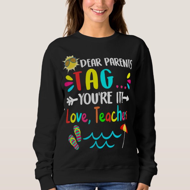 Sweatshirt Chers parents Étiquette Vous êtes ça l'amour Ensei (Devant)