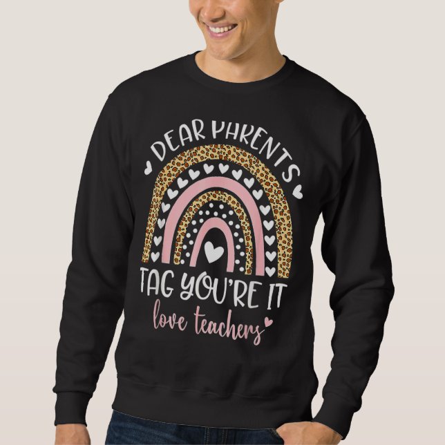 Sweatshirt Chers parents Étiquette Vous êtes ça l'amour Ensei (Devant)
