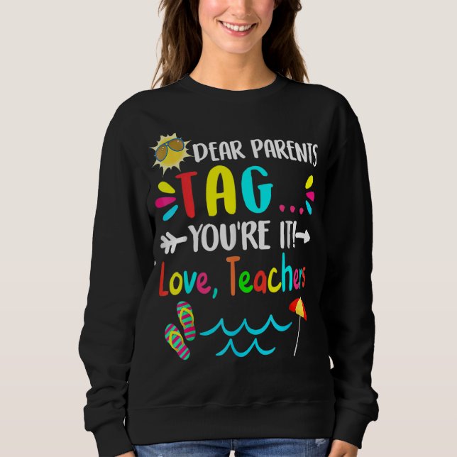 Sweatshirt Chers parents Étiquette Vous êtes ça l'amour Ensei (Devant)