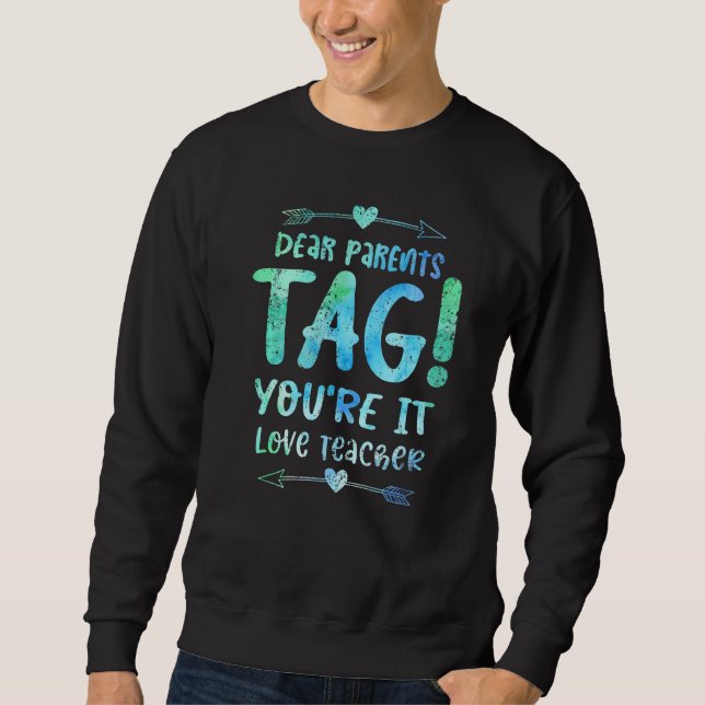 Sweatshirt Chers parents Étiquette Vous êtes ça l'amour Ensei (Devant)