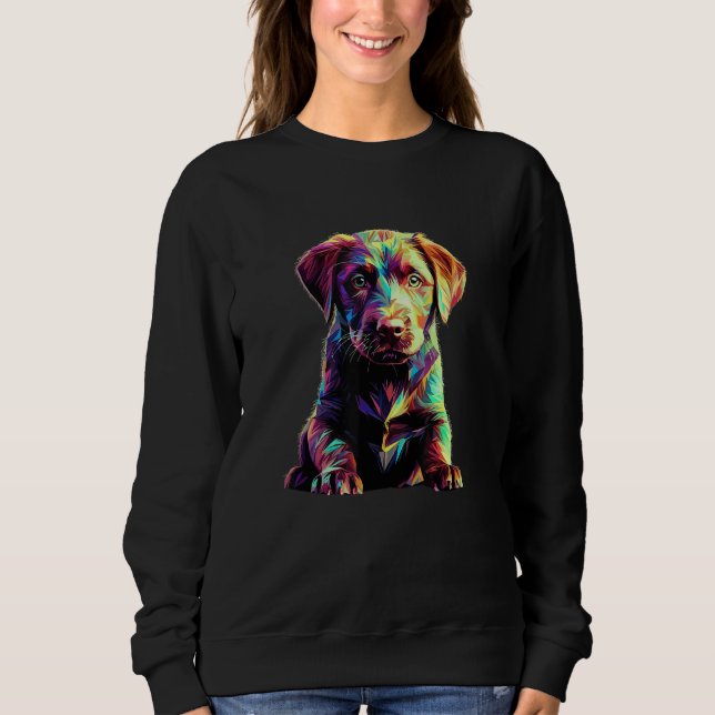Sweatshirt Chesapeake Bay Retriever Puppy Dog Pop Art (Devant)