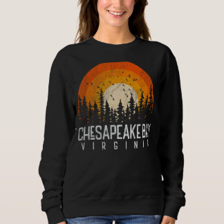 Sweatshirt Chesapeake Bay Virginia VA Chemise Vintage 80s 90s