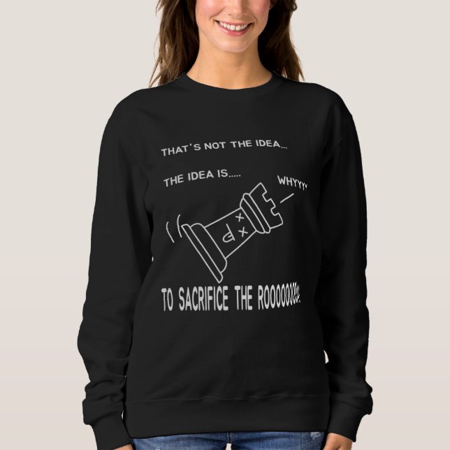 Sweatshirt Chess Motif Sacrifice the Rook (Devant)