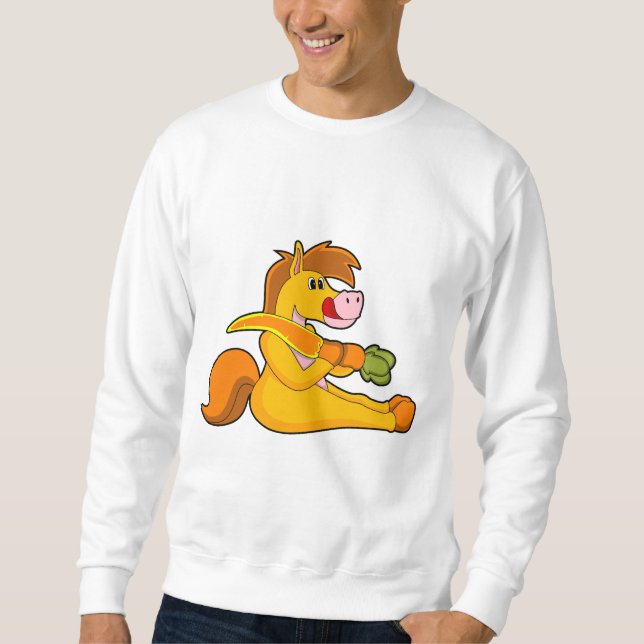Sweatshirt Cheval à la carotte (Devant)