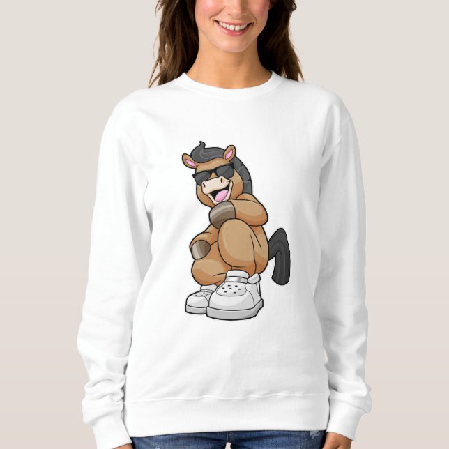 Sweatshirt Cheval avec de grandes chaussures (Devant)