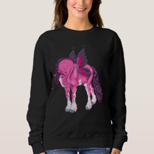 Sweatshirt Cheval Clydesdale Pixie Fée Fantastique Art