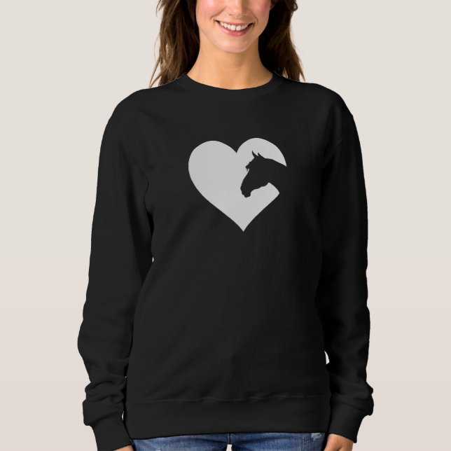 Sweatshirt Cheval Coeur Cheval Cheval (Devant)