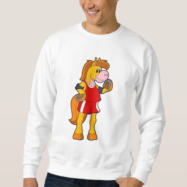 Sweatshirt Cheval comme coureur (Devant)
