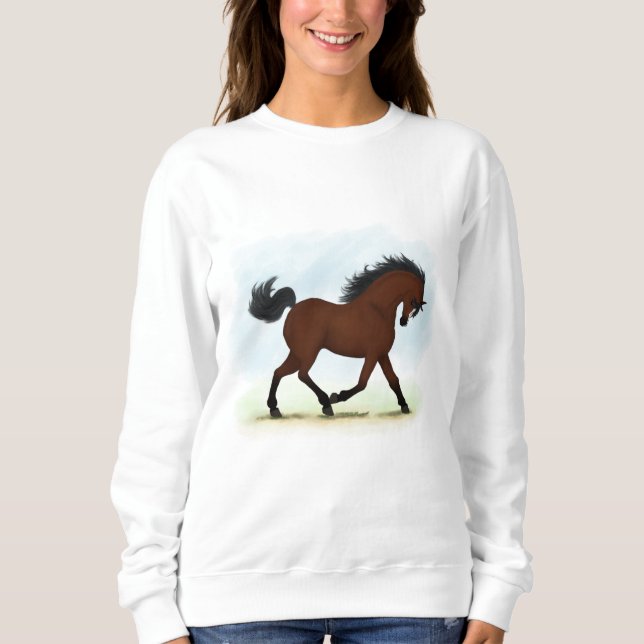 Sweatshirt Cheval De Baie Avec Lame (Devant)